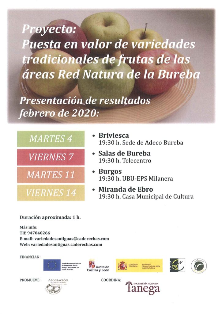 Proyecto:Puesta en valor de variedades tradicionales de frutas, áreas Red Natura 2000 de la Bureba