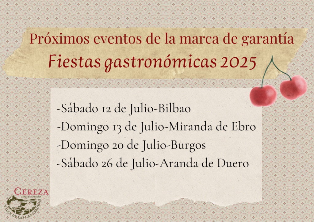 PRÓXIMOS EVENTOS DE LA MARCA DE GARANTÍA