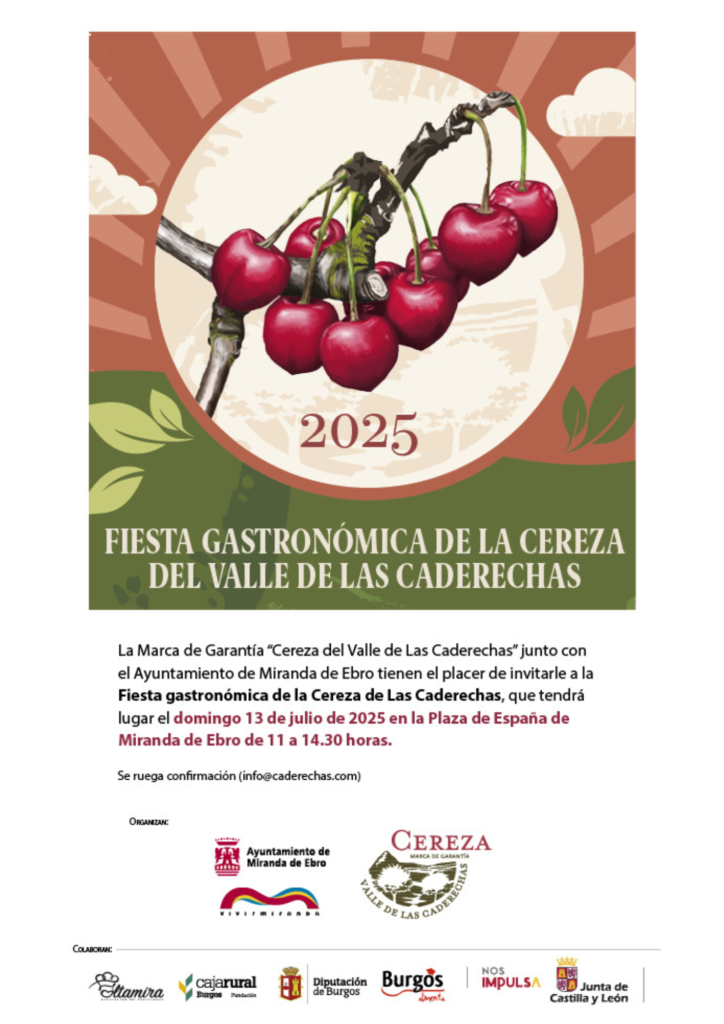 FIESTA GASTRONÓMICA DE LA CEREZA DEL VALLE DE LAS CADERECHAS EN MIRANDA DE EBRO 2025